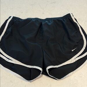 Nike Women's Black Shorts with White Accents